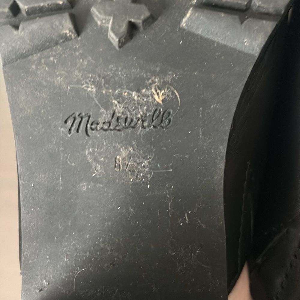 Madewell The Mindy Black Lugsole Leather Slide On Mule Sz 8.5 - Picture 8 of 8